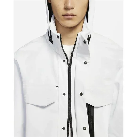 Nike Sportswear Tech Pack M65 Jacket Men's Water-repellent Long White CZ9309-100 - Picture 4 of 15